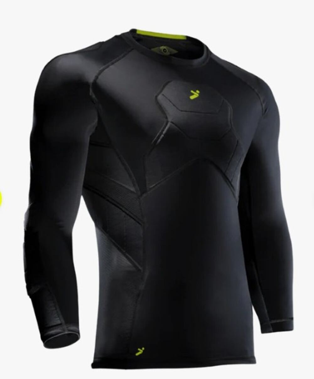 Storelli BodyShield GK 3/4 Undershirt Goalkeeper Padded Shirt Black Small New